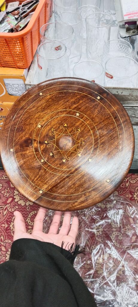 Wood serving tray