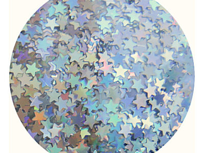 Silver Stars Glitter (Holo) use for resin soap etc 10g