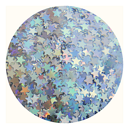 Silver Stars Glitter (Holo) use for resin soap etc 10g