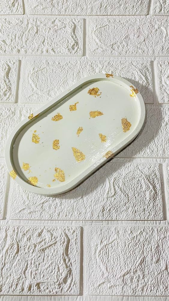 Jesmonite Tray, Decorative Tray, Candle Holder Tray, Jewellery Dish,Candle Tray,Trinket Tray
