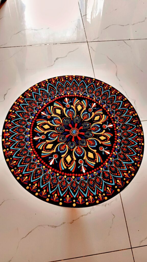 Hand painted coffee tables.