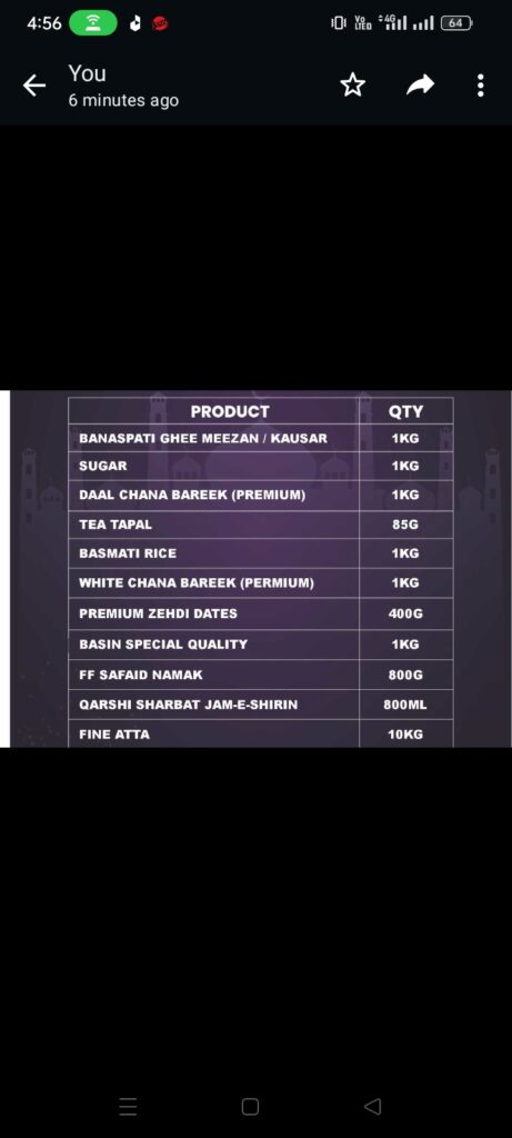 Ramzan package available