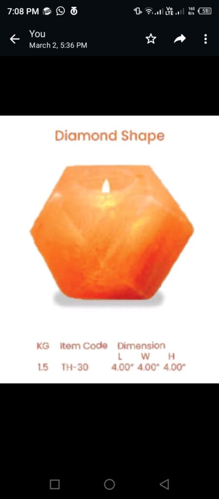 Himalayan pink salt candel holder