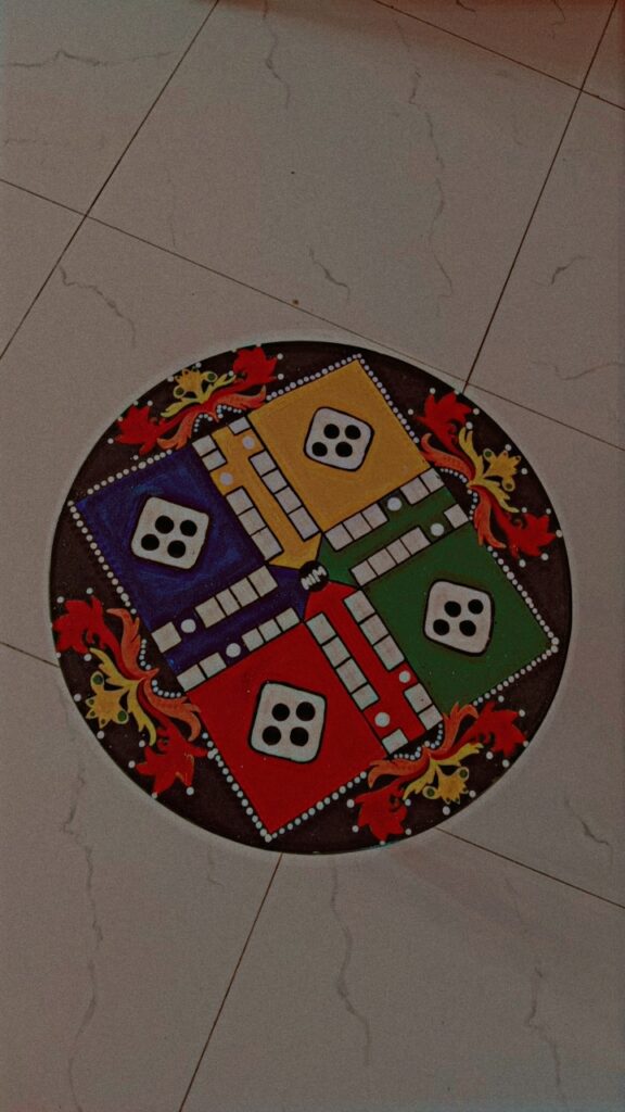 Ludo table handpianted