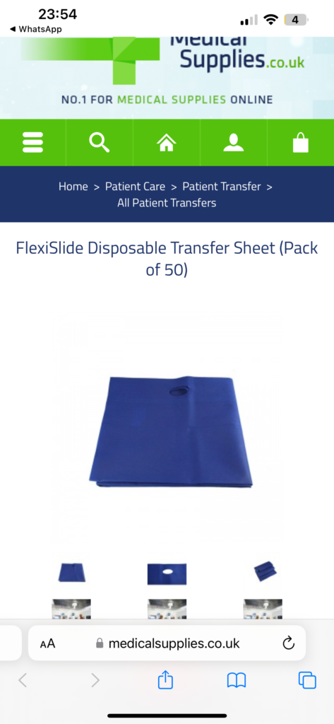 FlexiSlide Disposable Transfer Sheet (Pack of 50)