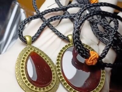 Agate Stone Pendant Ladies