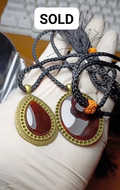 Agate Stone Pendant Ladies