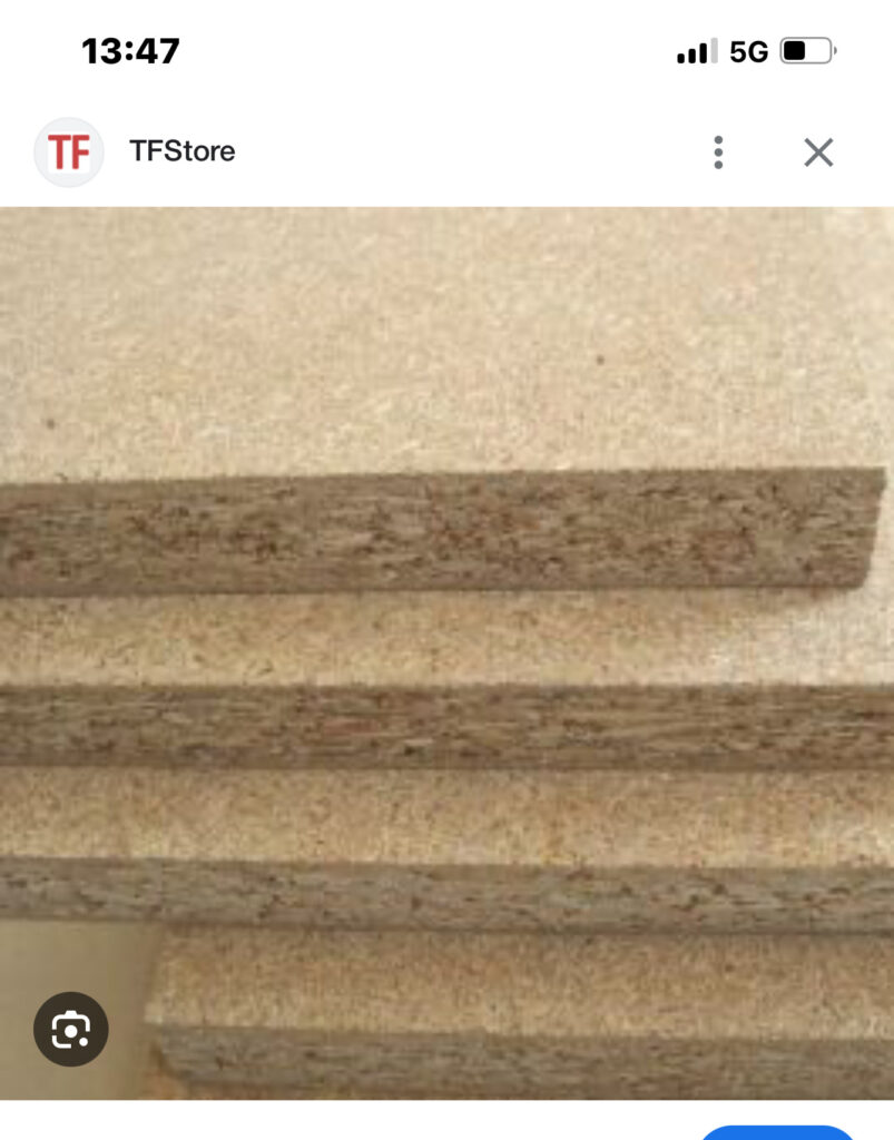 Raw particle boards 10 foot wide and 10 long 18mm thickness and 15 mm thickness