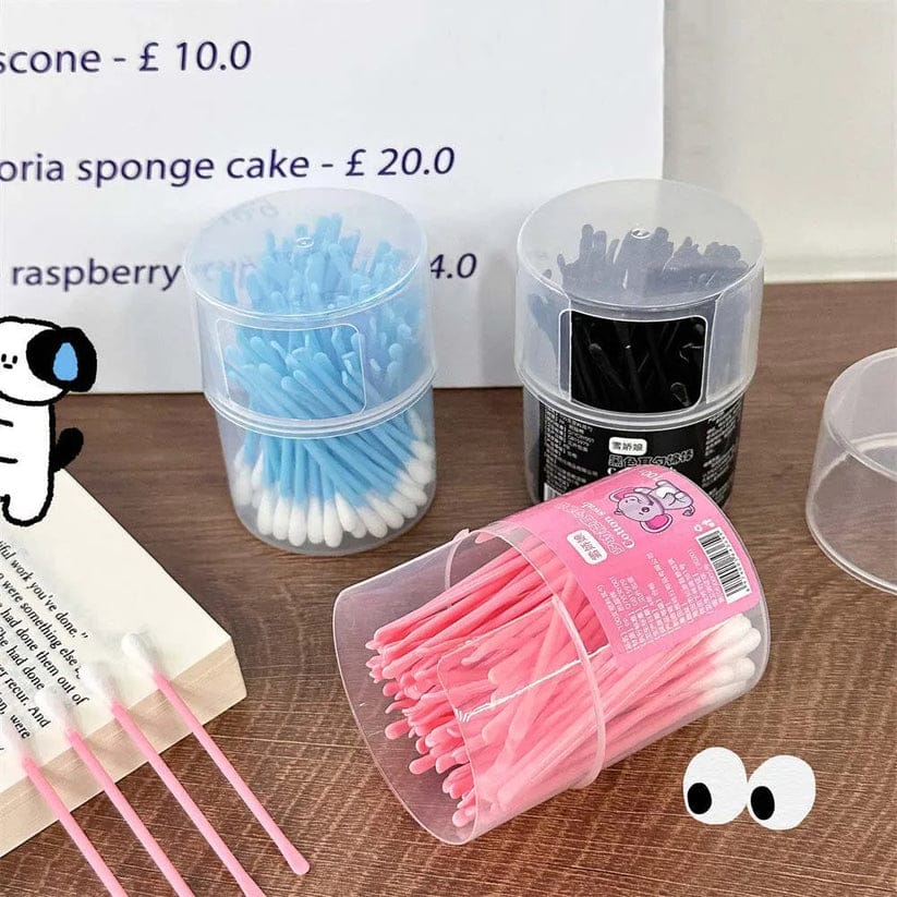 100Pcs/set Single Head Cotton Buds Random Colors