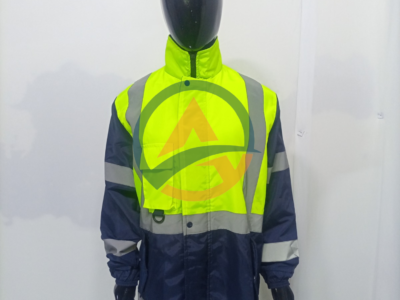 Free Shipping Premium quality Oxford Hi-Vis jacket with 3M reflective