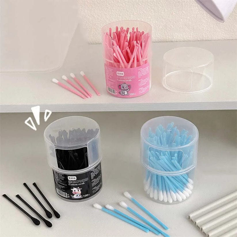 100Pcs/set Single Head Cotton Buds Random Colors