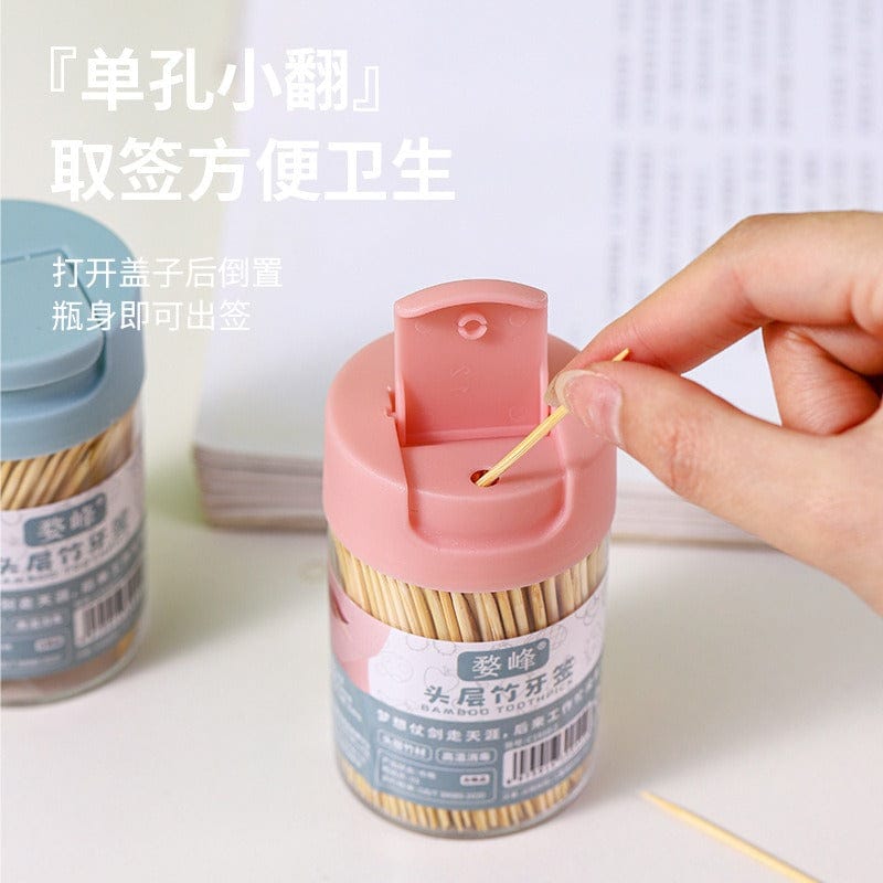400Pc Disposable Wooden Toothpick Random Colors