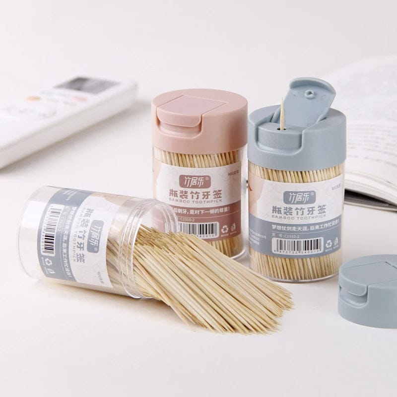 400Pc Disposable Wooden Toothpick Random Colors