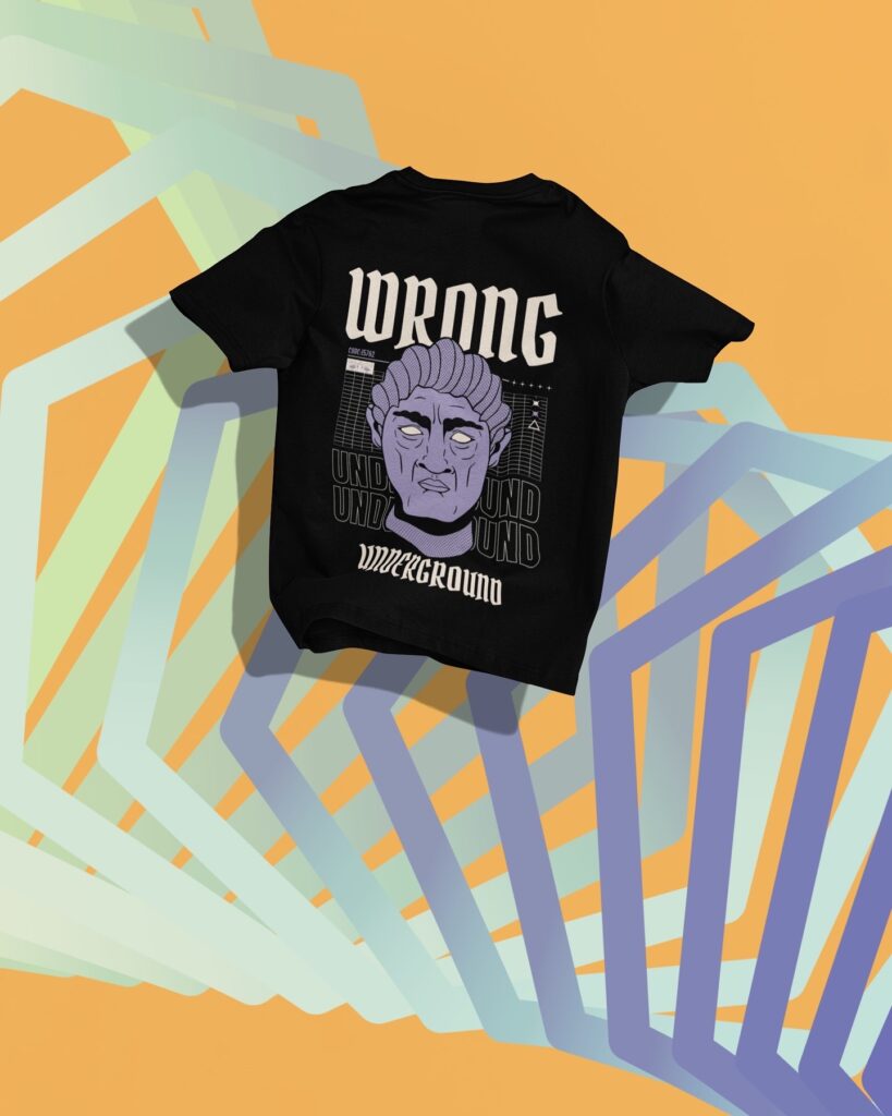 Underground Oversized T-shirt Drop Shoulder -Neck For Men’s