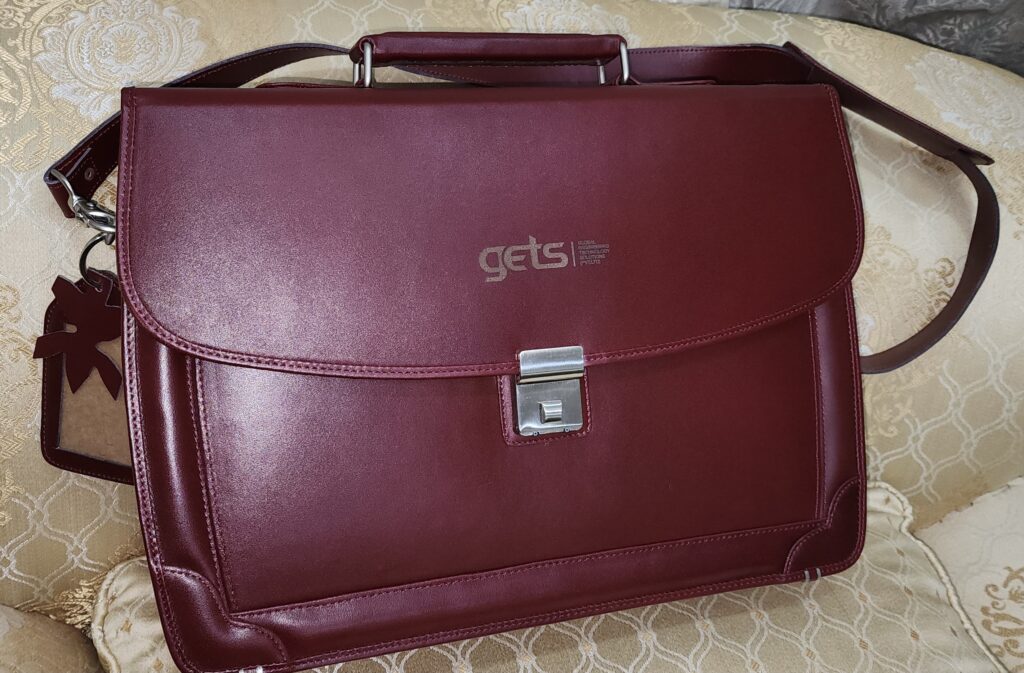 CUSTOM HAND MADE PURE COW LEATHER LAPTOP AND FILE BAG