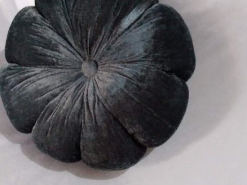 Handmade velvet flower cushion