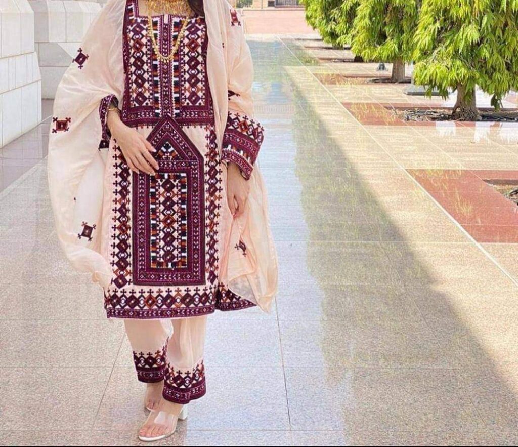 Ladies Traditional Balochi Hand Embroidered Suits