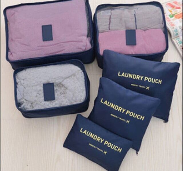 6 Pieces/Set Thicken Travel Storage Bags For Home Clothes Shoes Cosmetic Etc. Random Colours