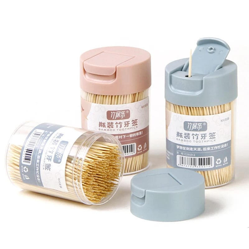 400Pc Disposable Wooden Toothpick Random Colors