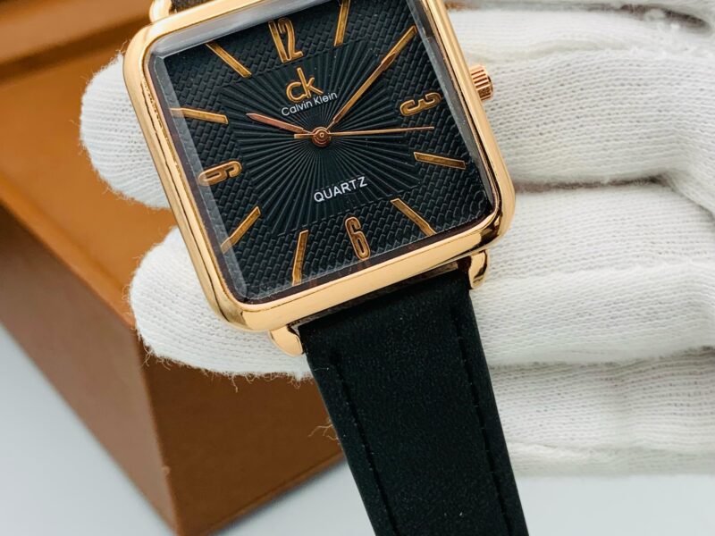 GENT'S COLLECTION METALLIC CASE LEATHER STRAP