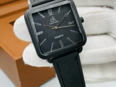 GENT'S COLLECTION METALLIC CASE LEATHER STRAP