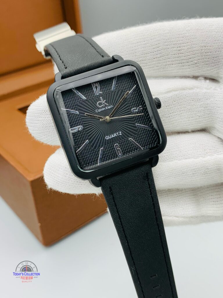 GENT'S COLLECTION METALLIC CASE LEATHER STRAP