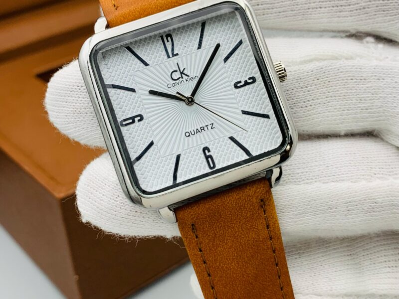 GENT'S COLLECTION METALLIC CASE LEATHER STRAP