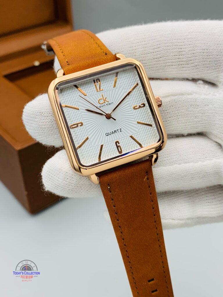 GENT'S COLLECTION METALLIC CASE LEATHER STRAP