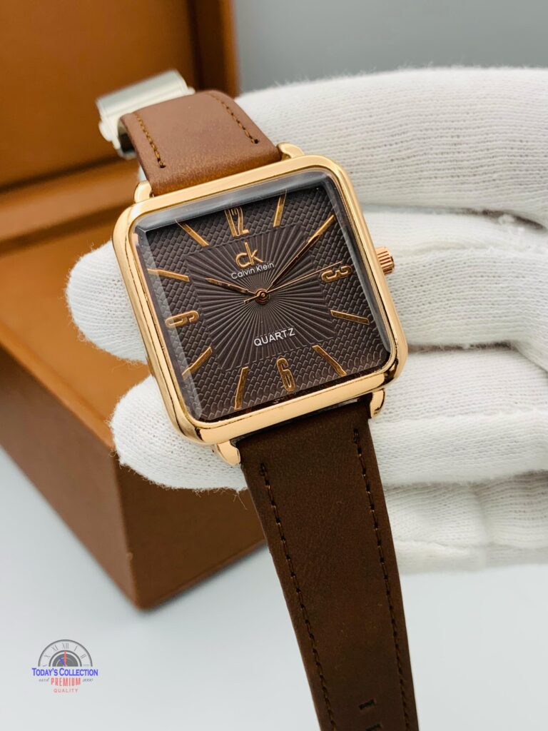 GENT'S COLLECTION METALLIC CASE LEATHER STRAP
