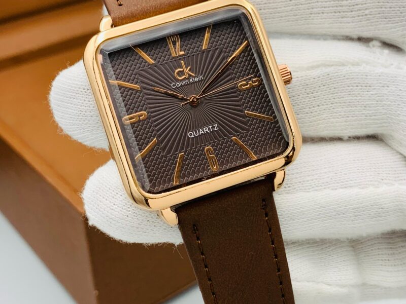 GENT'S COLLECTION METALLIC CASE LEATHER STRAP