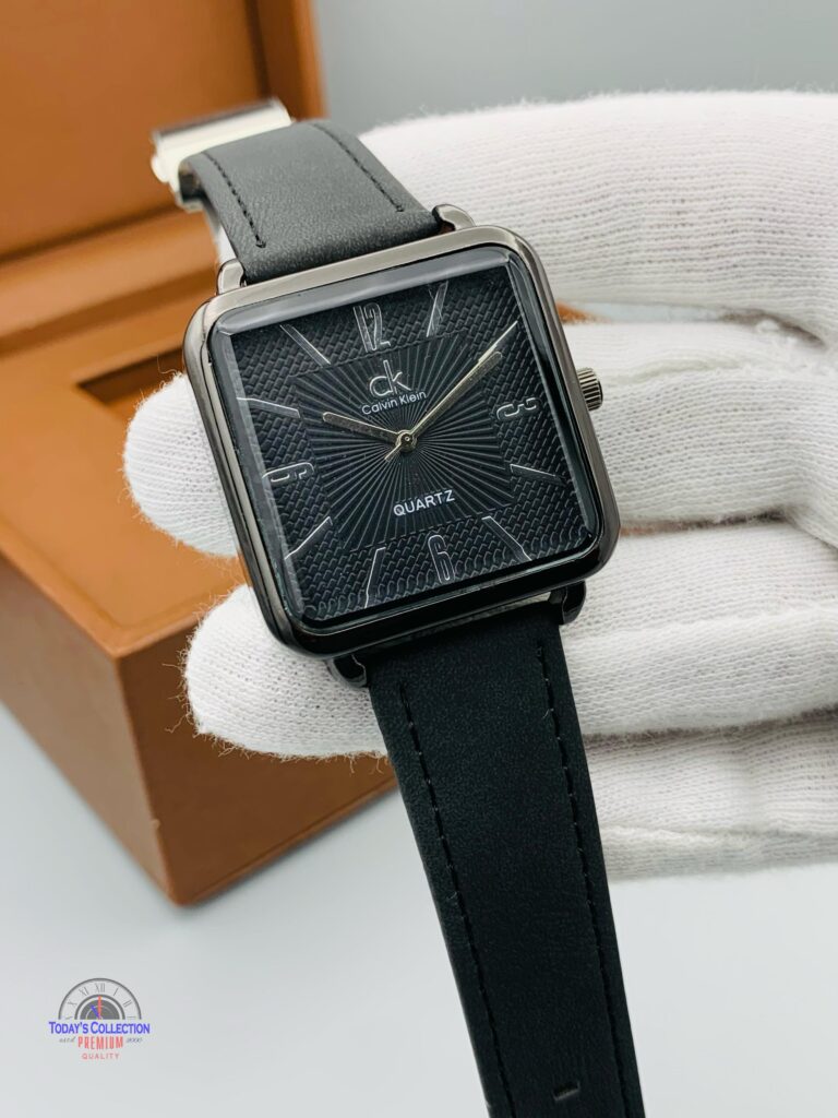 GENT'S COLLECTION METALLIC CASE LEATHER STRAP