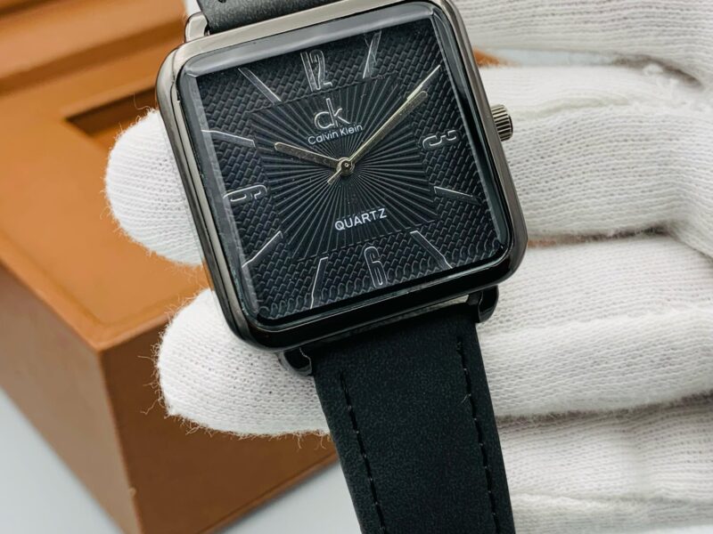 GENT'S COLLECTION METALLIC CASE LEATHER STRAP