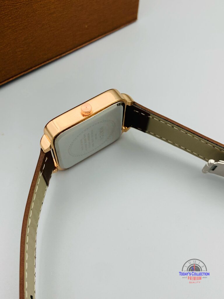 GENT'S COLLECTION METALLIC CASE LEATHER STRAP