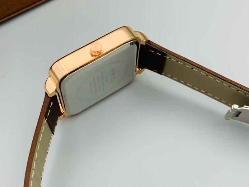 GENT'S COLLECTION METALLIC CASE LEATHER STRAP