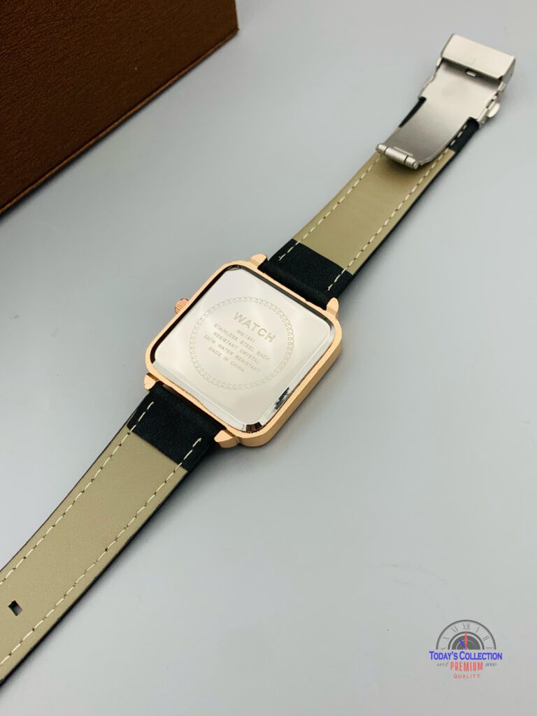 GENT'S COLLECTION METALLIC CASE LEATHER STRAP