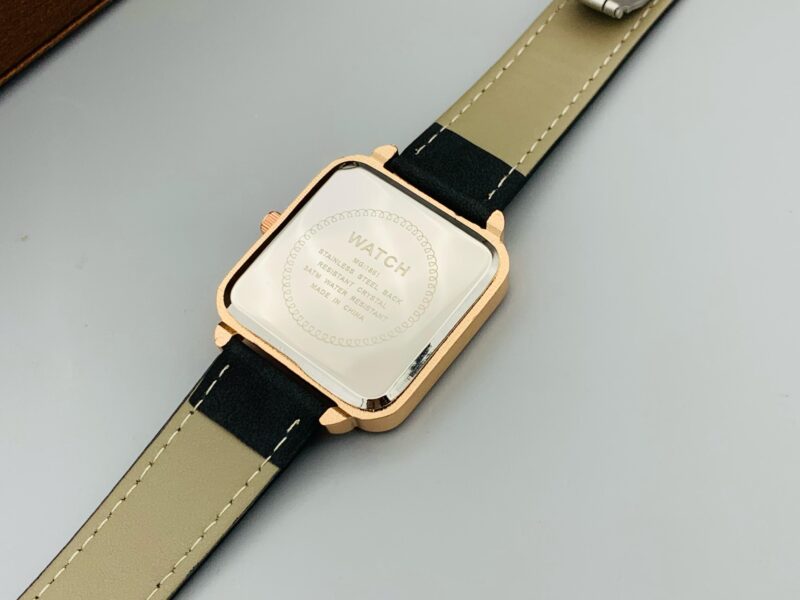 GENT'S COLLECTION METALLIC CASE LEATHER STRAP