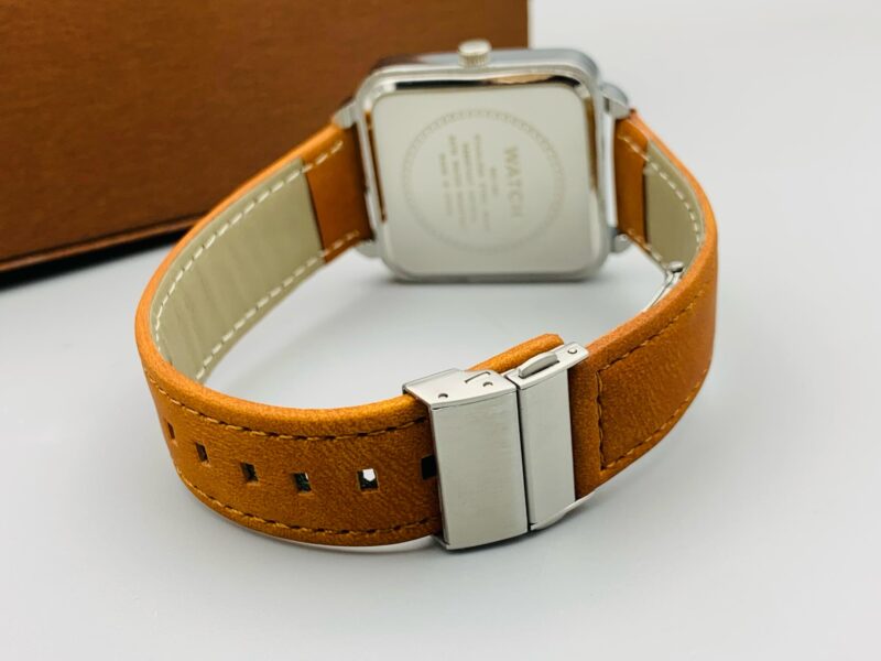 CK CALVIN KLEIN GENT'S COLLECTION METALLIC CASE LEATHER STRAP