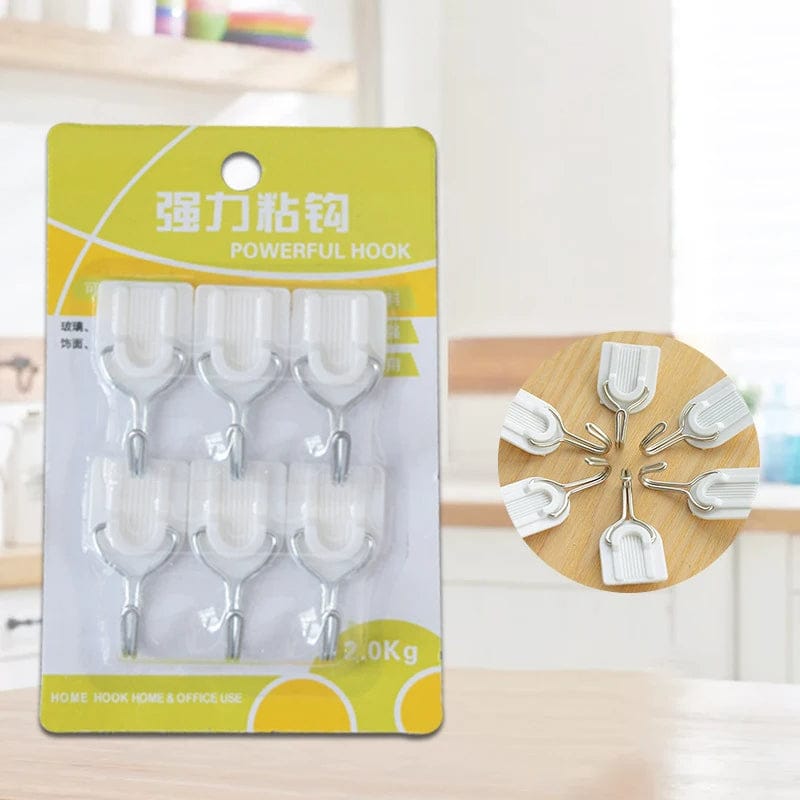 6Pc Self-Adhesive Powerful Hook
