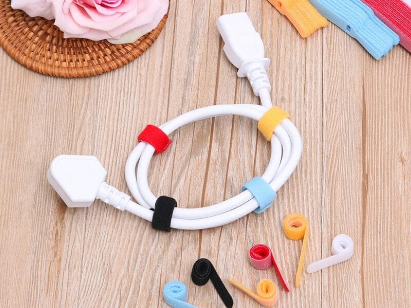 5Pc Cable Organizer Ties Random Colors