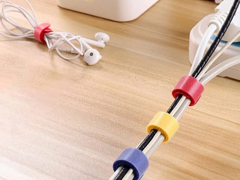 5Pc Cable Organizer Ties Random Colors