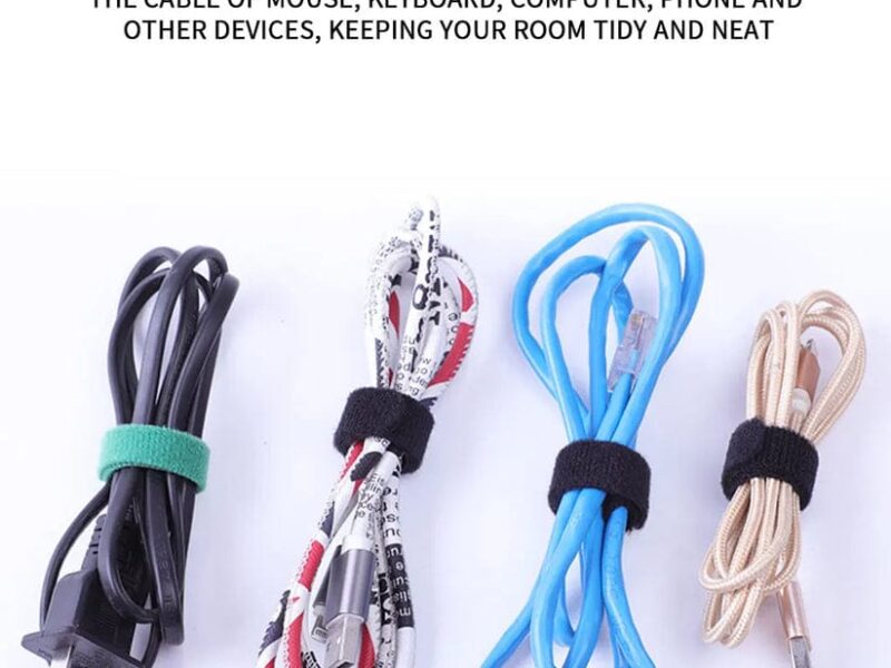 5Pc Cable Organizer Ties Random Colors