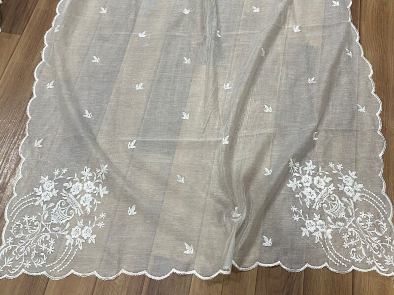 Khaddi four aide scalloped dupatta