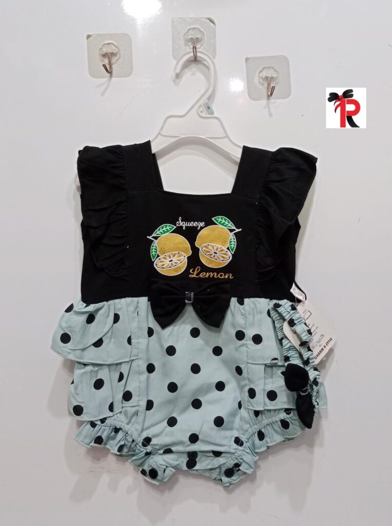 2pcs Stylish Printed Jumpsuit with Bow and Headband
