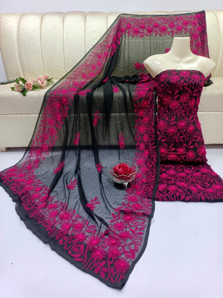 Handmade Kacha Bure Work 2pc Set (Shirt and Dupatta) PART 3