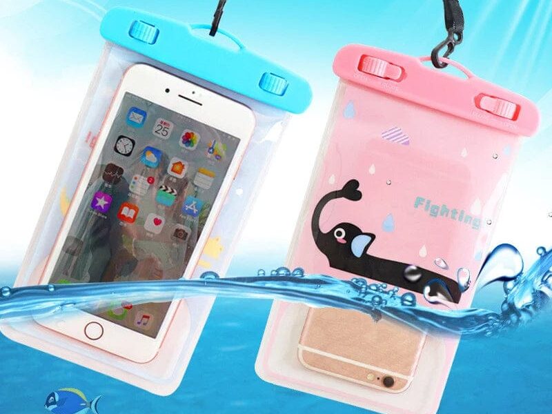 1pc Cartoon Printed Waterproof Mobile Pouch Random Colors