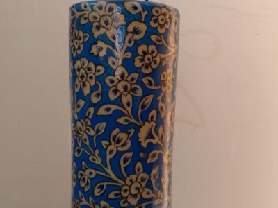 Camel skin lamp With blue art work