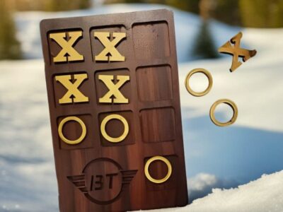 Tic Tac Toe Wooden X/O Tabletop Game