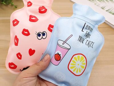 Portable Cute Hot & Cold Water Bag Bottle Shape Winter Feet Hand Warmer Random Colours