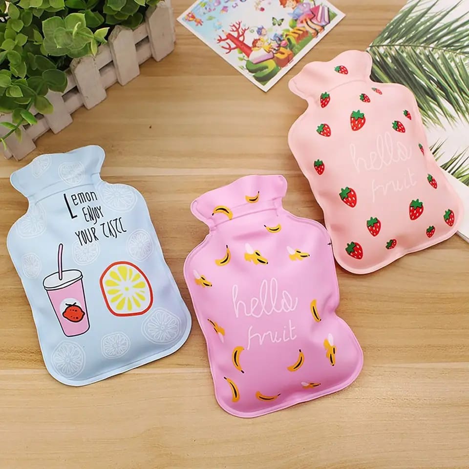 Portable Cute Hot & Cold Water Bag Bottle Shape Winter Feet Hand Warmer Random Colours