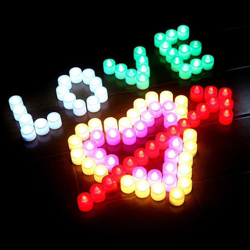 Pack Of 2 LED Multi Color Candle Light Decoration Ornamental No Heat. Random Colours